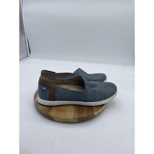 Chaco Ionia Shoes Womens 10 Blue Slip On Canvas Flats Casual Comfort Walking